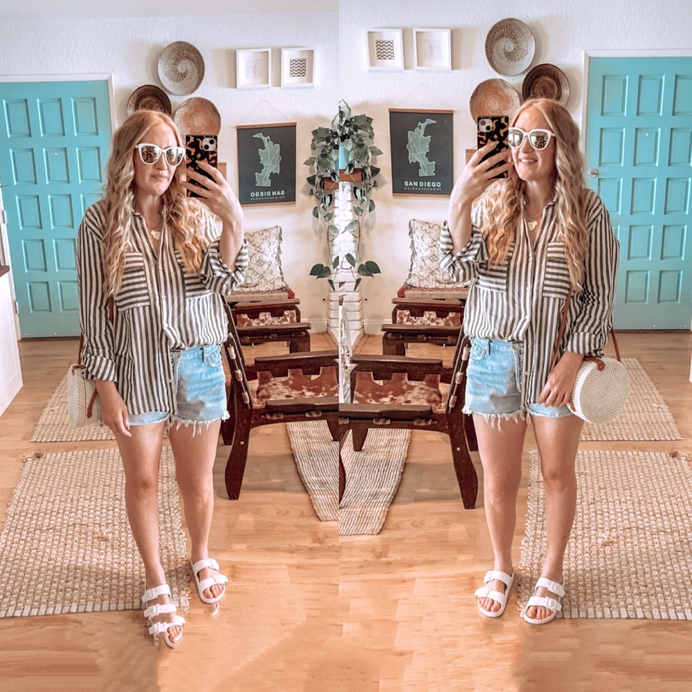 Striped Button-down Shirt